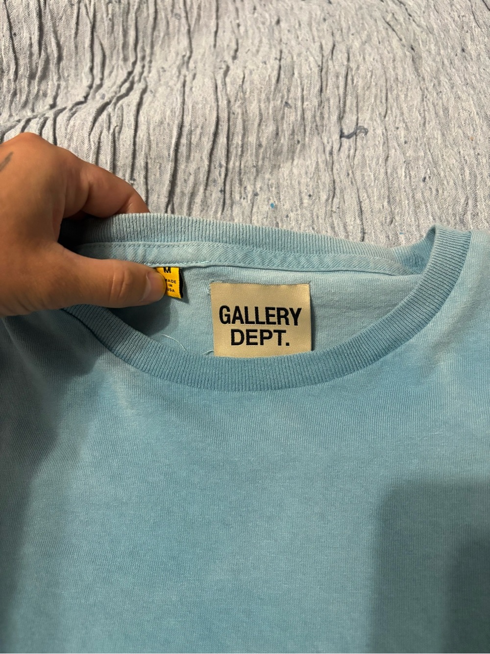 Gallery Dept Light Blue Tie-Dye Long Sleeve Tee - Picture 2 of 3